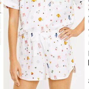 LOFT | Fall Fun PJ set shorts and top - autumn print